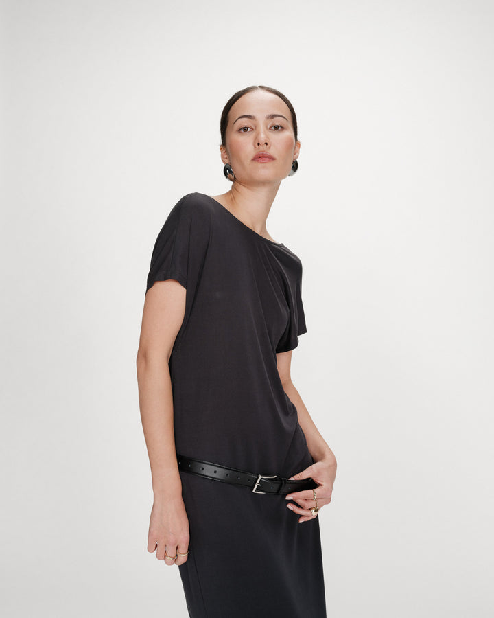 Robe longue en modal carbone Peace