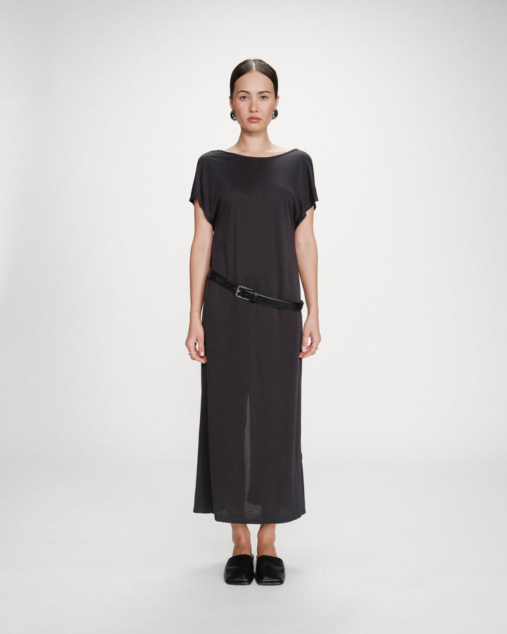 Robe longue en modal carbone Peace