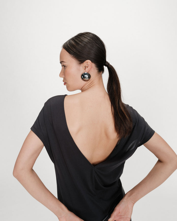 Robe longue en modal carbone Peace