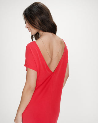 Robe longue en modal fuchsia Peace