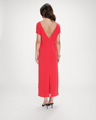 Robe longue en modal fuchsia Peace
