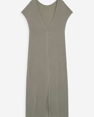 Robe longue en modal kaki Peace