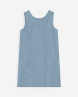 Robe courte droite sans manches en jean stripedblue Vanessa