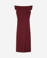 Vestido largo drapeado cherry Vanity