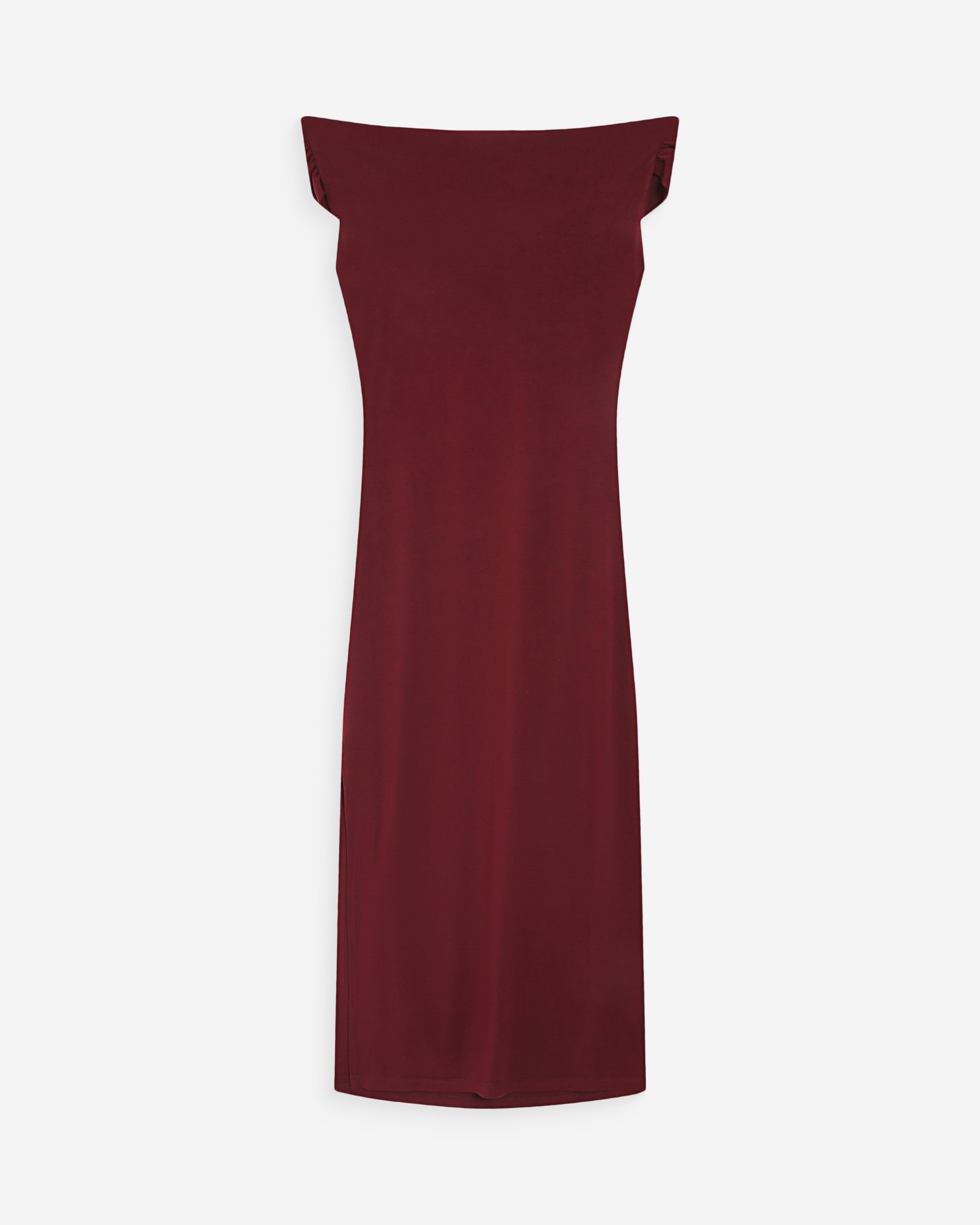 Vestido largo drapeado cherry Vanity