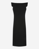 Robe longue cintrée drapée noir Vanity