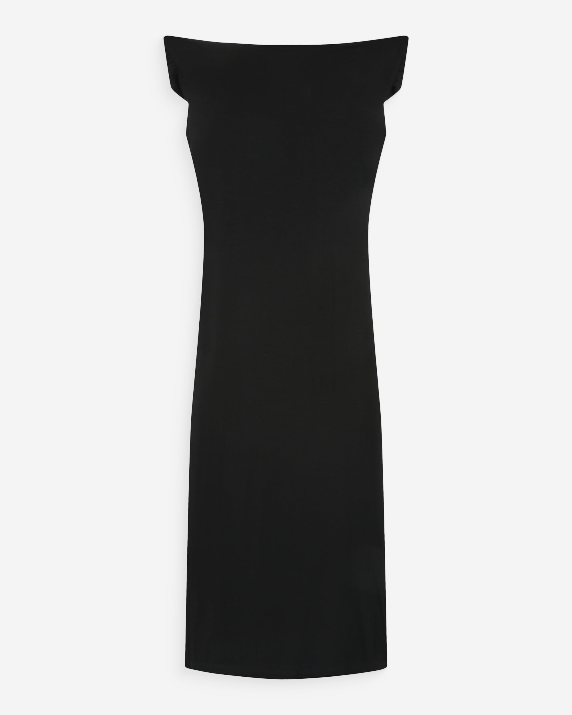 Robe longue cintrée drapée noir Vanity