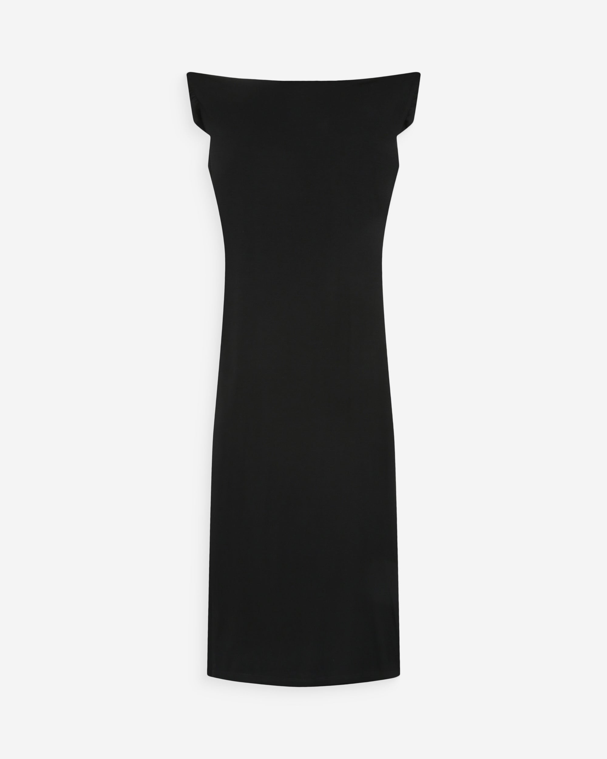 Vestido largo ajustado con escote asimétrico noir Vanity