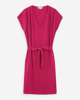 Robe courte à col V pivoine Marilou