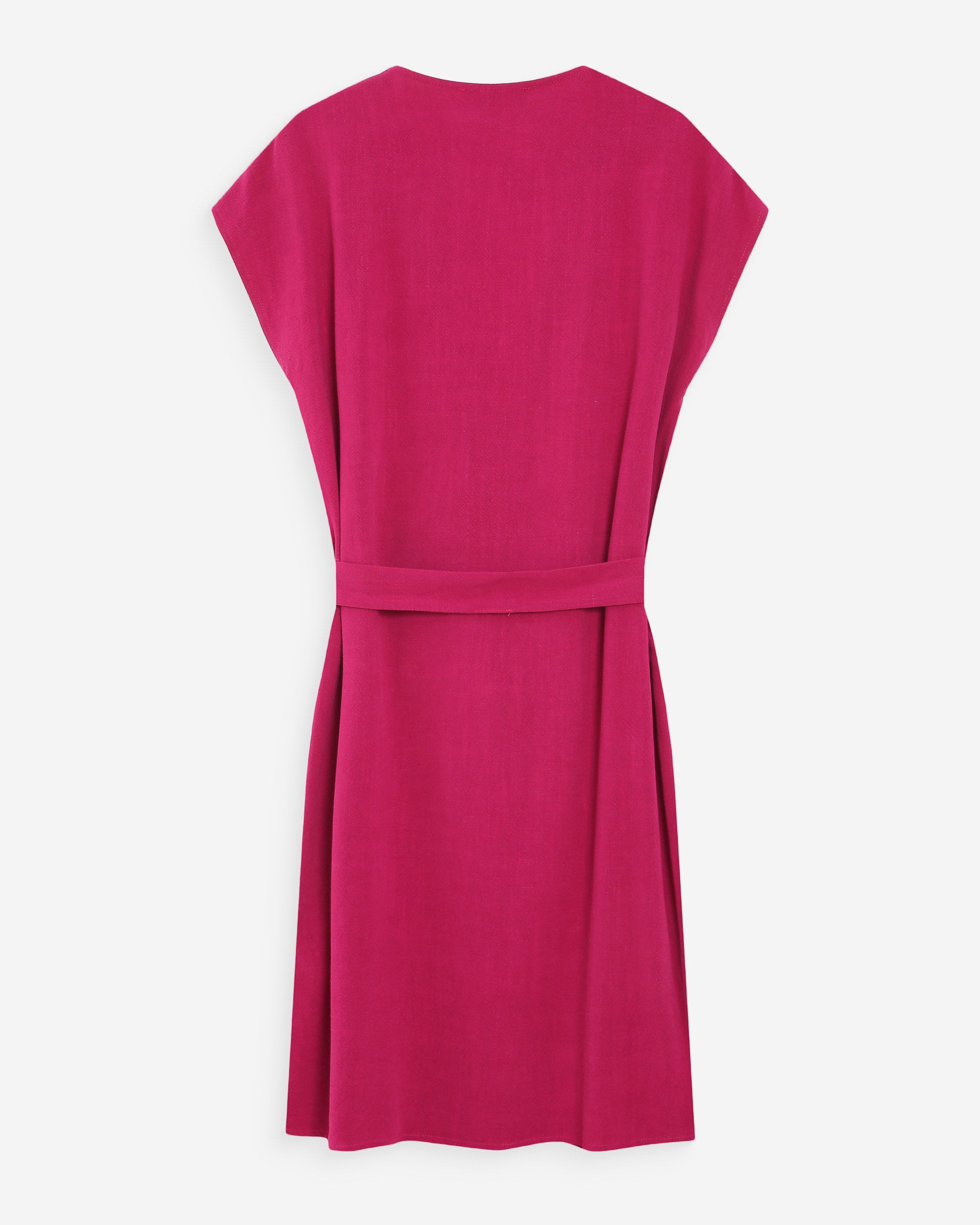 Robe courte à col V pivoine Marilou