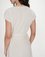 Robe courte à col V sable Marilou