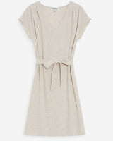 Robe courte à col V sable Marilou
