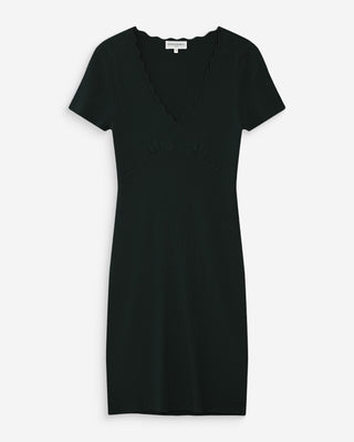 Robe courte en maille noir Valeriane