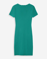 Robe courte en maille vert Valeriane