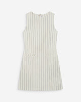 Robe courte rayée en lin white Vea