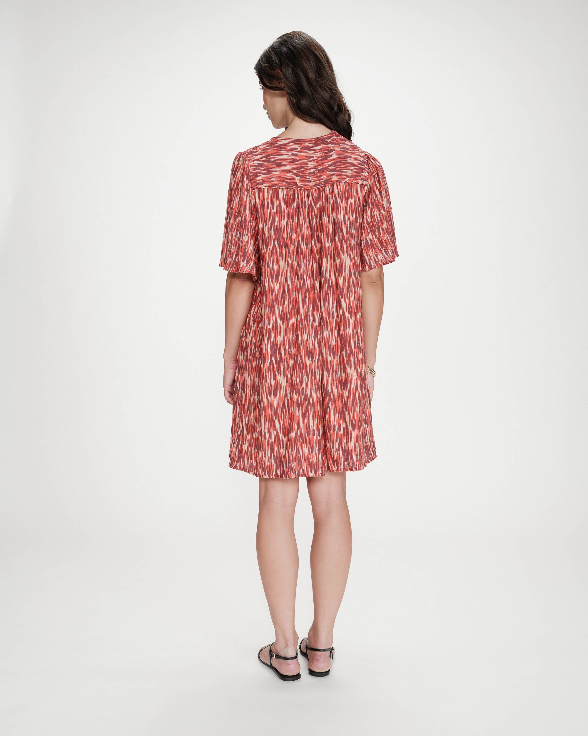 Robe courte babydoll sanguine Vylla