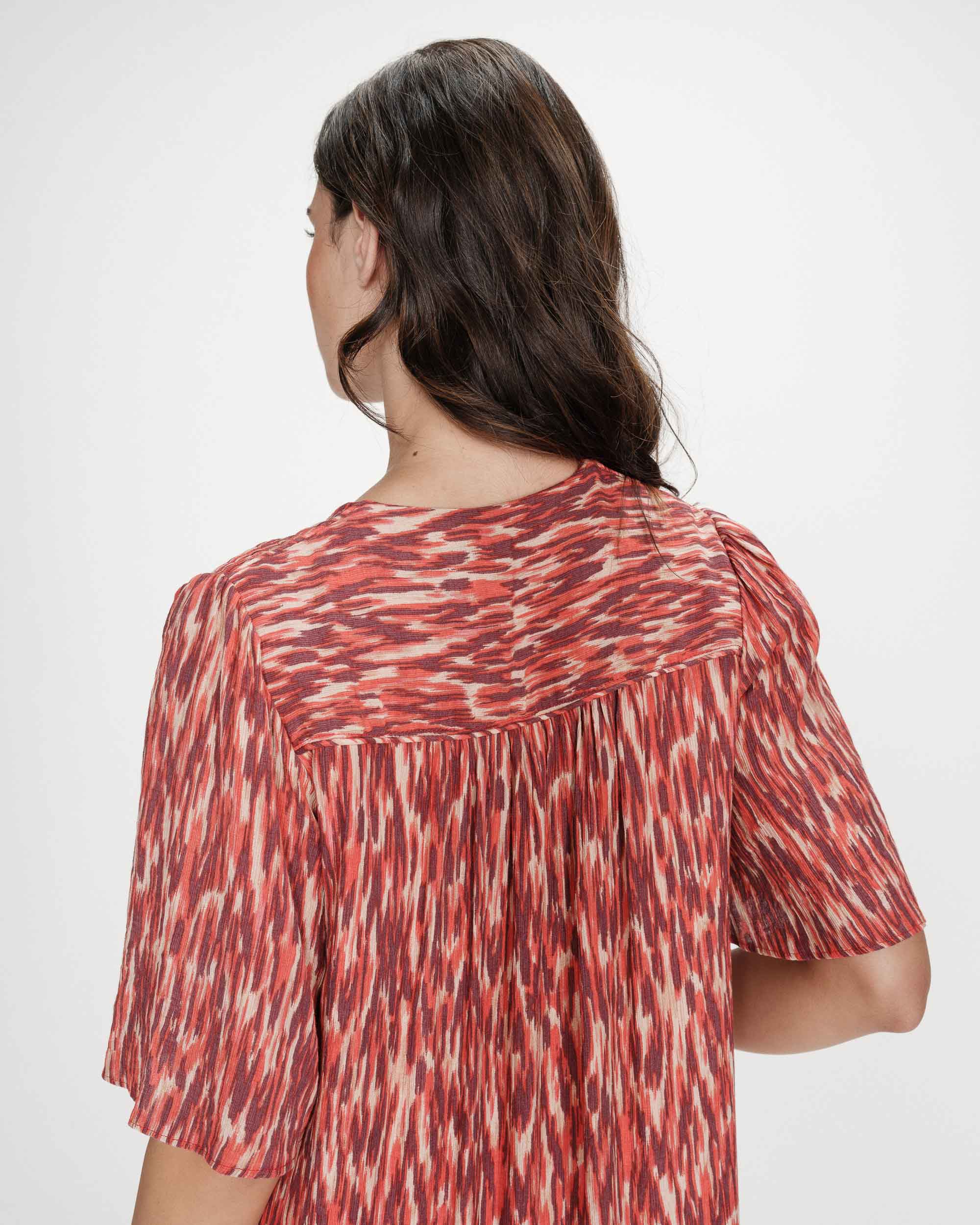 Robe courte babydoll sanguine Vylla