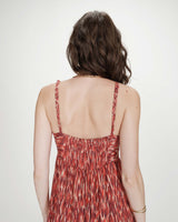 Robe bustier imprimée sanguine Venicia