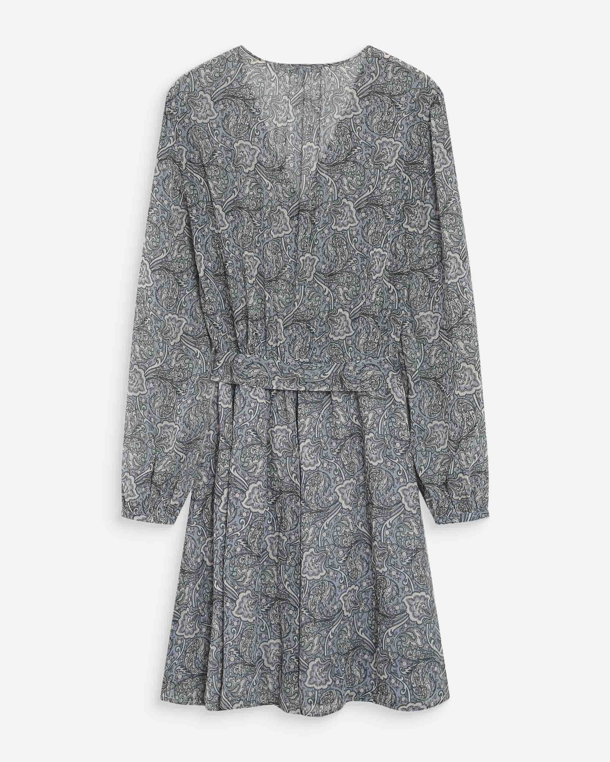 Robe courte imprimée col V ciel Violette