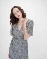 Robe longue imprimée ciel Venelle