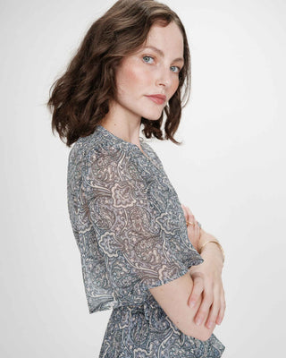 Robe longue imprimée ciel Venelle