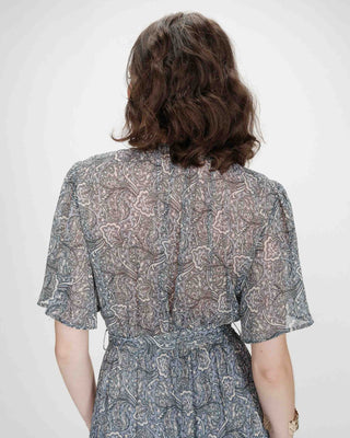 Robe longue imprimée ciel Venelle