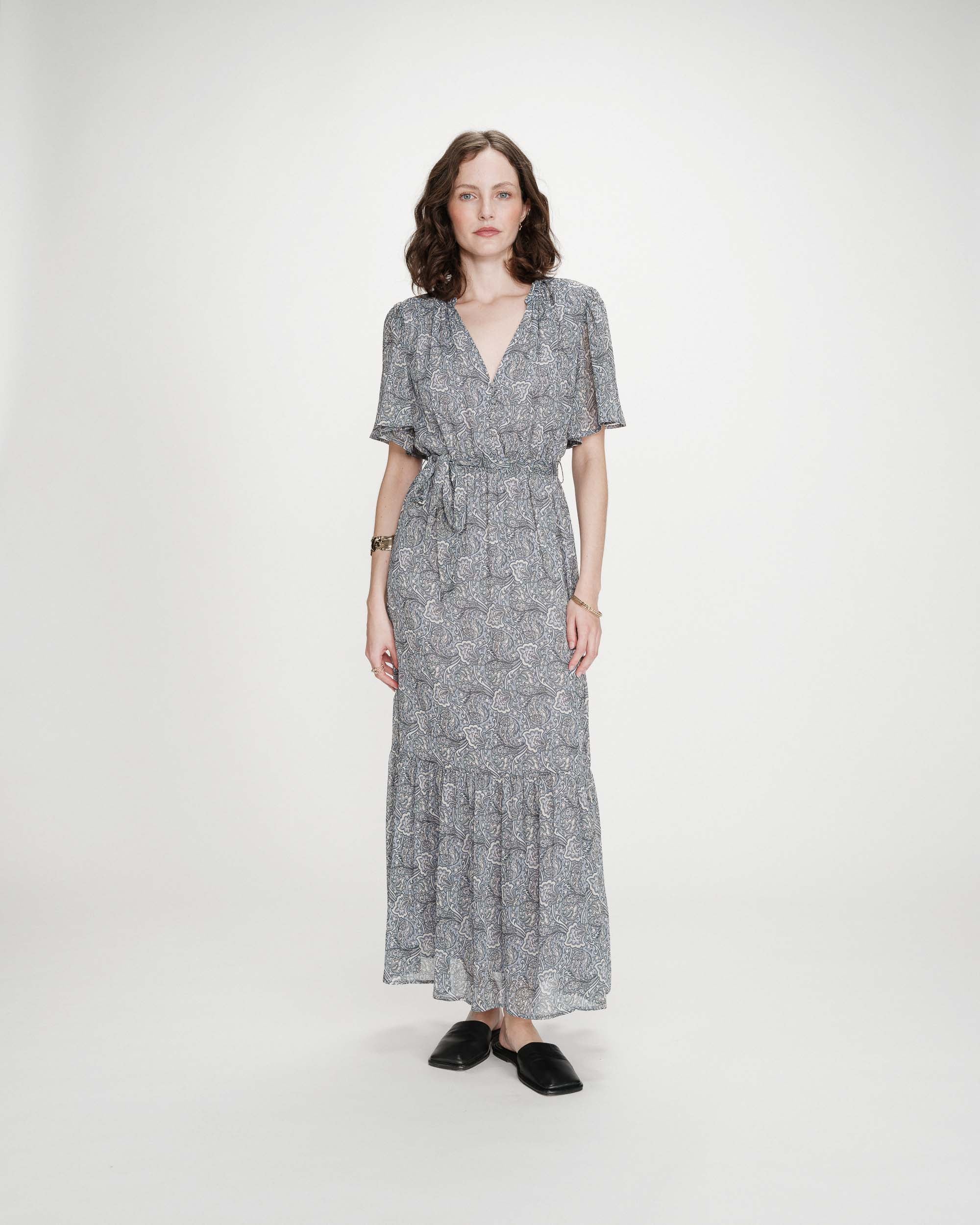 ciel maxi dress Long flared paisley dress – Grace & Mila