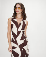 Robe portefeuille chocolat Velline