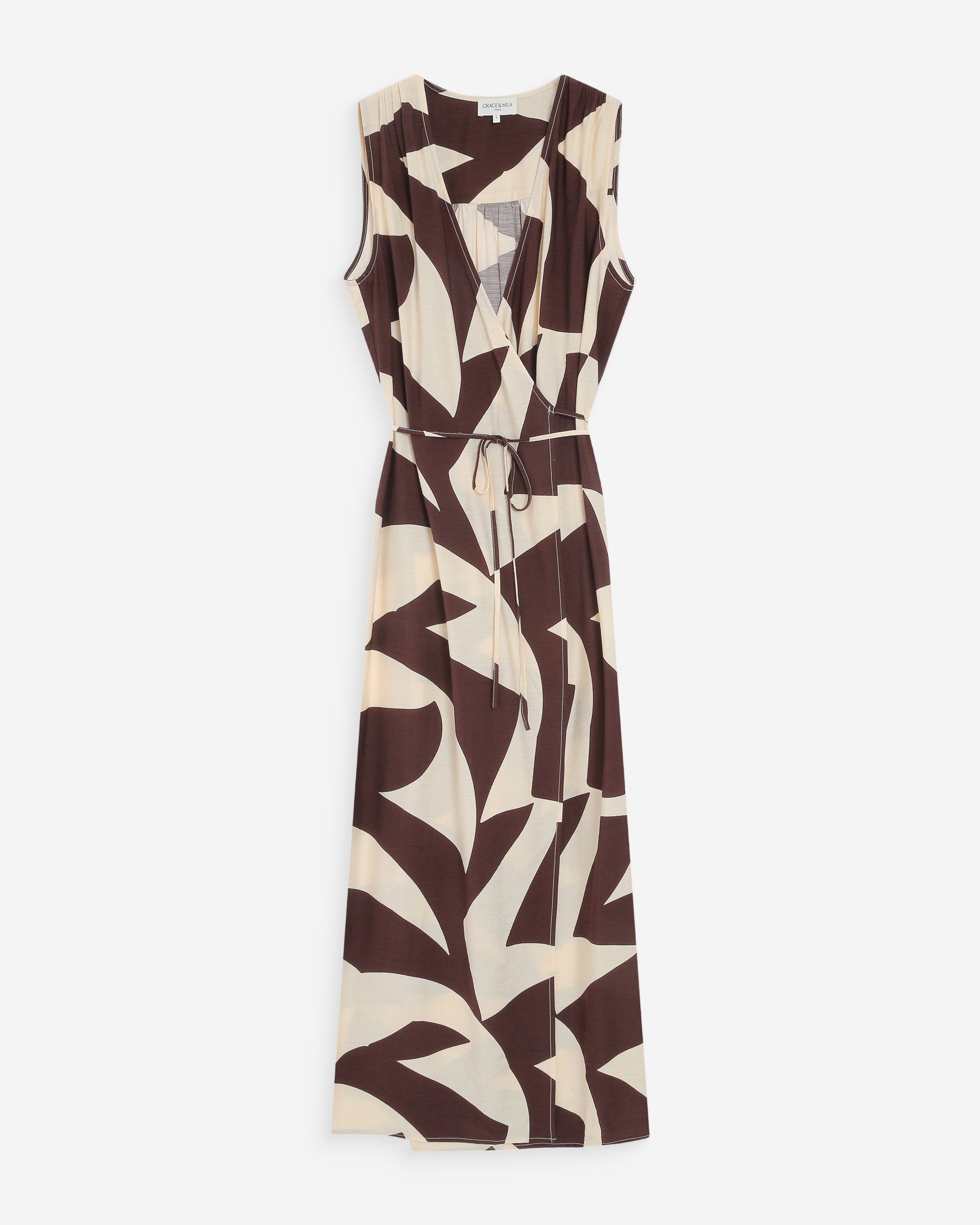 Robe portefeuille chocolat Velline