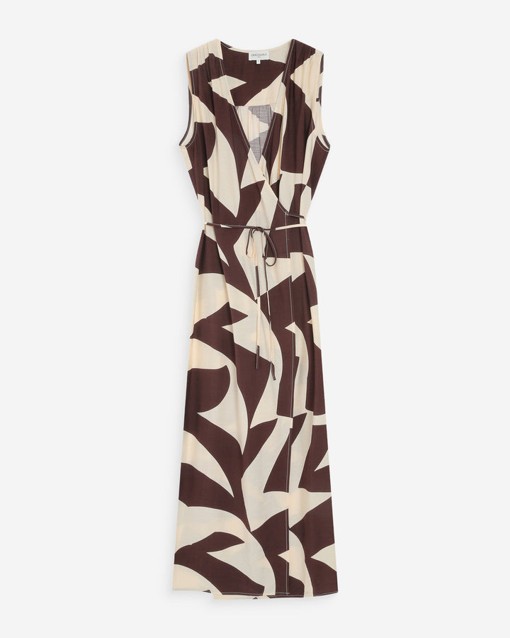 Robe portefeuille chocolat Velline