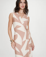 Robe portefeuille mocha Velline