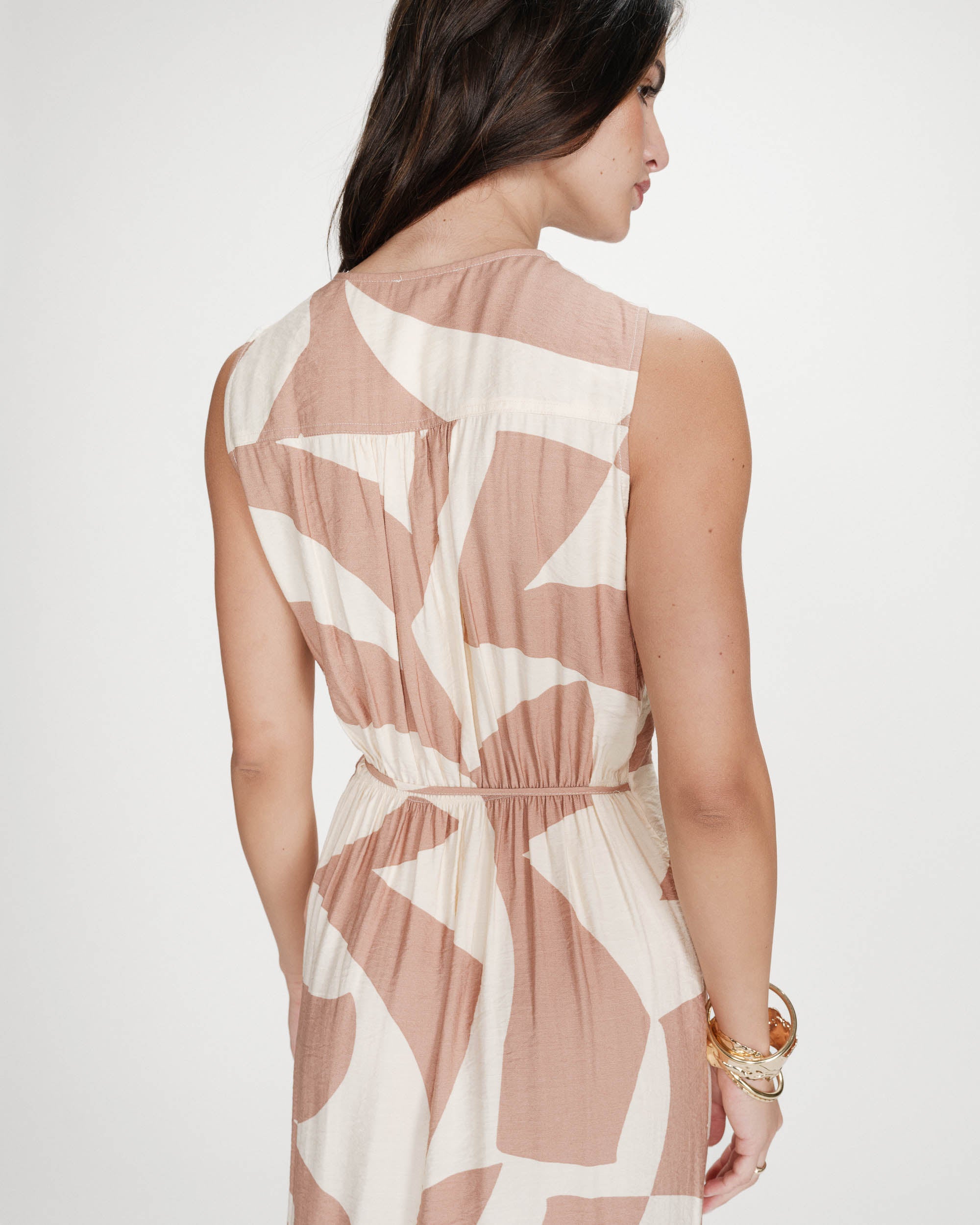 Robe portefeuille mocha Velline