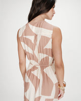 Vestido largo cruzado mocha Velline