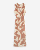 Vestido largo cruzado mocha Velline