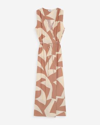 Robe portefeuille mocha Velline