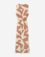 Vestido largo cruzado mocha Velline