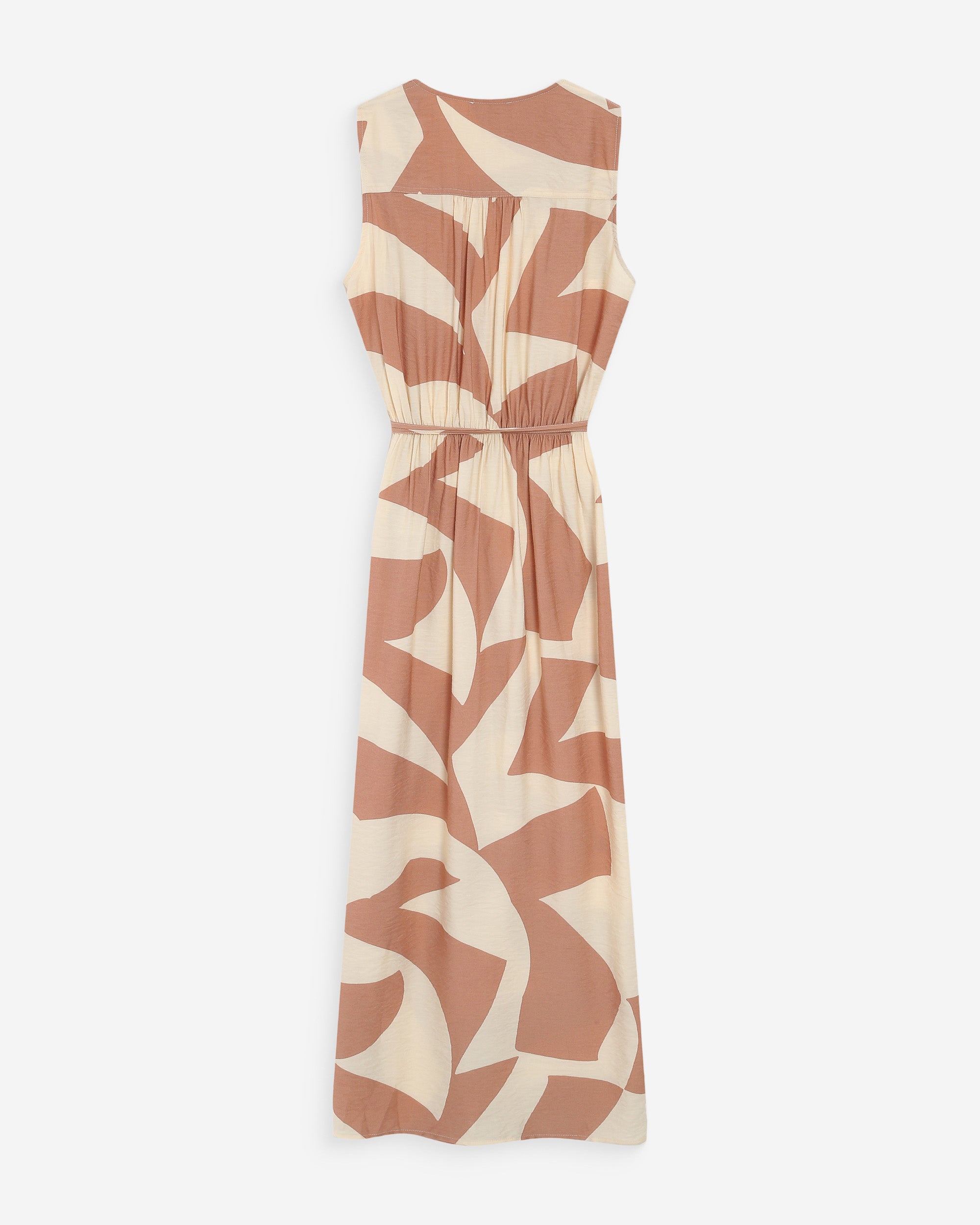 Vestido largo cruzado mocha Velline