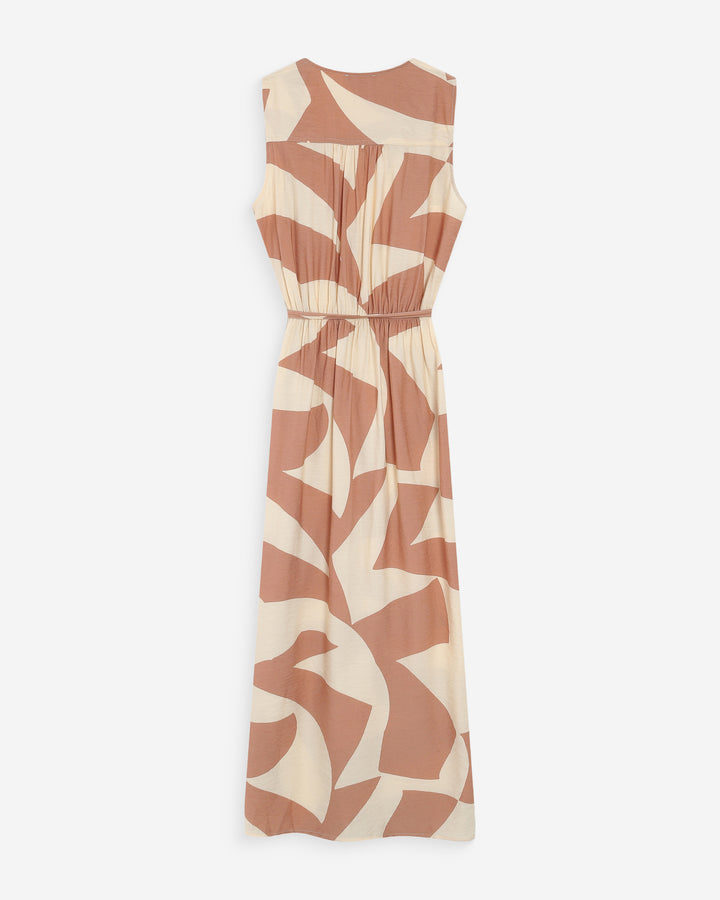 Vestido largo cruzado mocha Velline