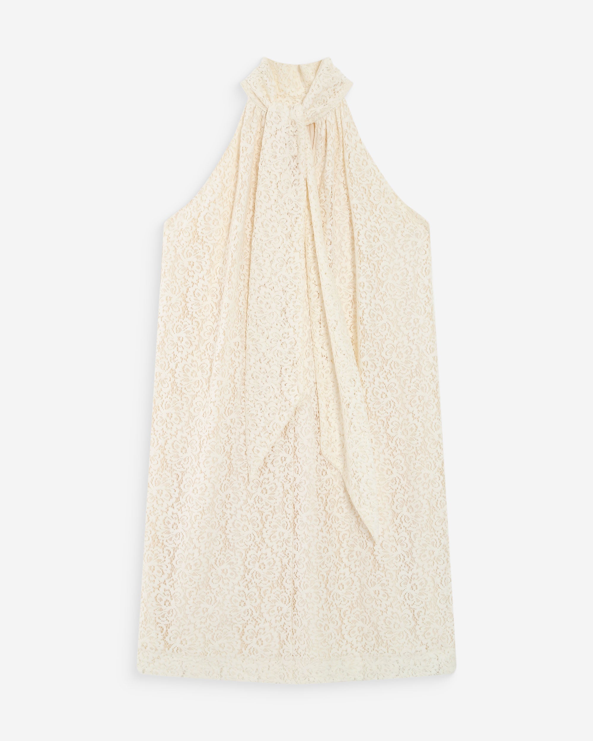 Robe courte en dentelle ecru Vasarely