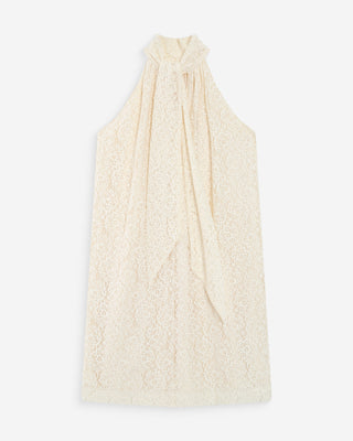 Robe courte en dentelle ecru Vasarely