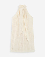 Robe courte en dentelle ecru Vasarely