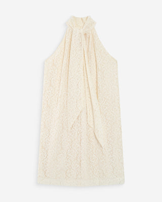 Robe courte en dentelle ecru Vasarely