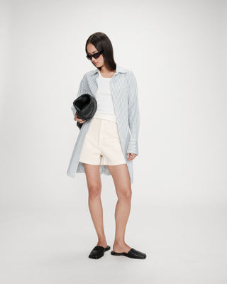 Robe chemise courte bleuet Visery