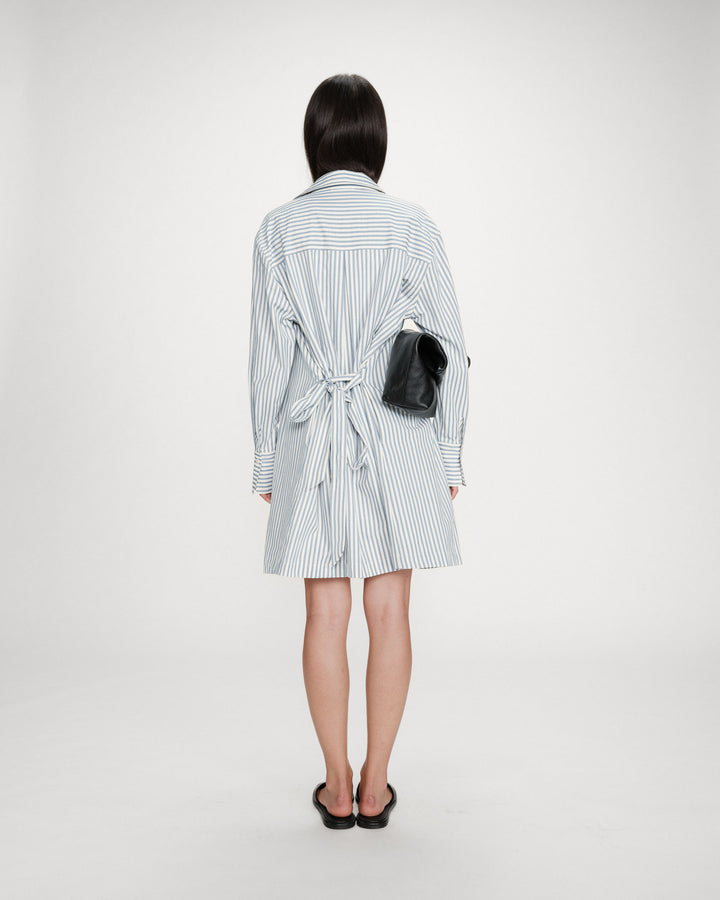 Robe chemise courte bleuet Visery