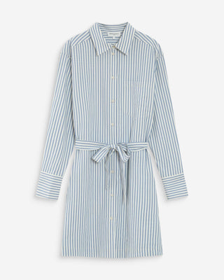 Robe chemise courte bleuet Visery