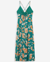 Robe longue imprimée vert Velyssa