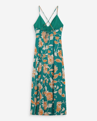 Long Printed Spaghetti Strap Dress Grace & Mila Long Printed Spaghetti Strap Dress Grace & Mila