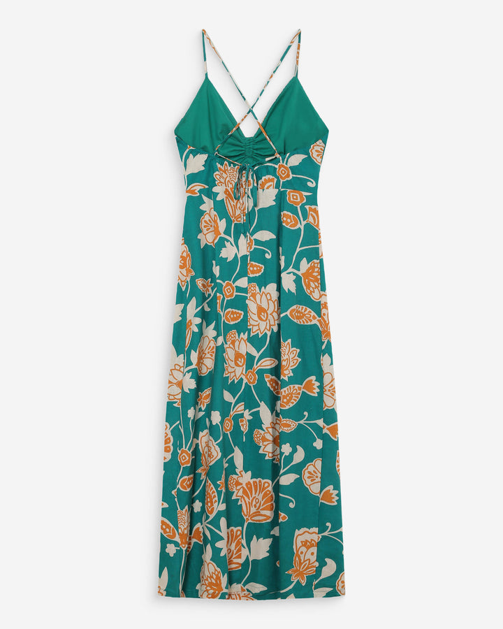 Vestido largo estampado vert Velyssa