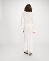 Robe longue en maille ecru Verdad