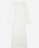 Robe longue en maille ecru Verdad